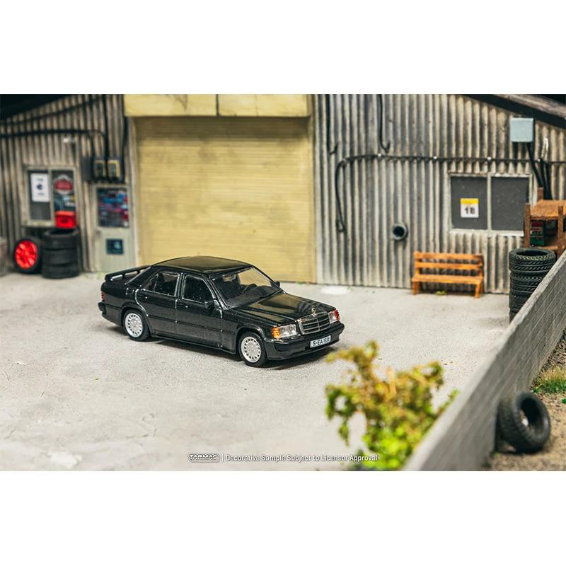 In Stock TW 1:64 Mercedes Benz 190 E 2.3 16 Blue Black Metallic Collection Toys Diecast Car Model Tarmac Works