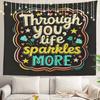 Graffiti Abstract Tags Wall Tapestry Letters Without Meaning Hand Street Wall Hanging Large Tapestry Decoration Polyester Fiber
