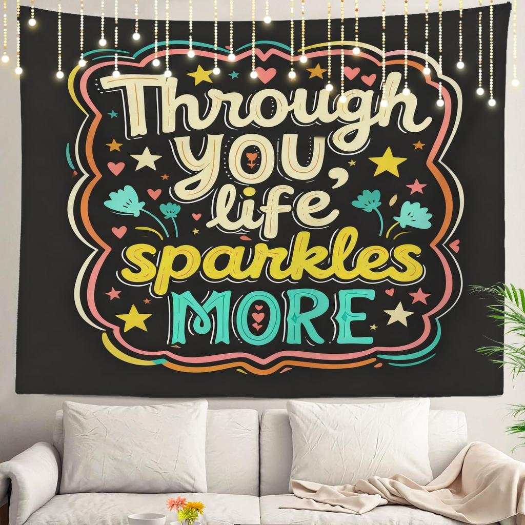 Graffiti Abstract Tags Wall Tapestry Letters Without Meaning Hand Street Wall Hanging Large Tapestry Decoration Polyester Fiber