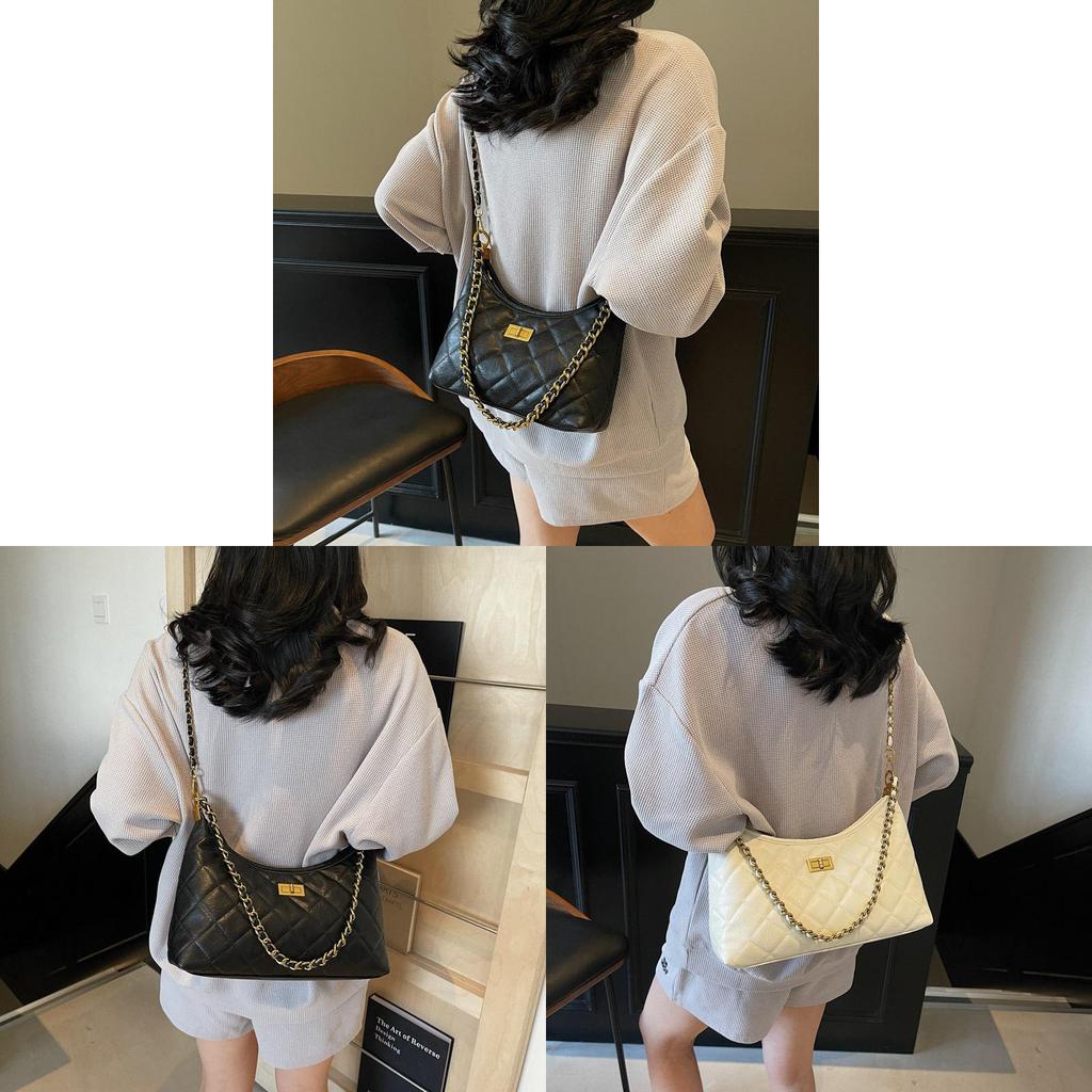 Classic Pocket Waterresistant Pu Chain Shoulder Bag For Urban Use