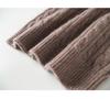 Conscien Aurora Cashmere Cable Knit Vertical Stripe Short Sleeve Top
