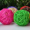 10Pcs Bird Parrot Bite Play Toy Parakeet Cane Weaving Vine Ball Pet Cage Decor