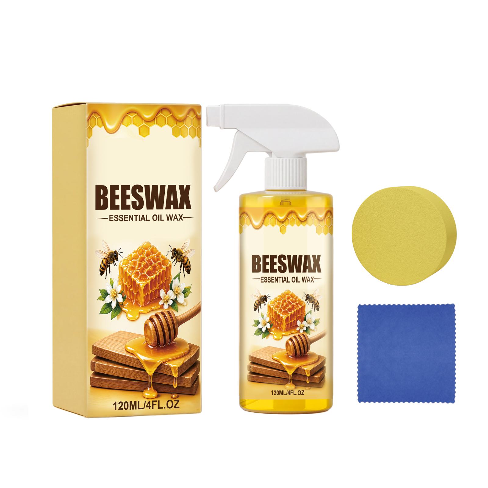 

Beeswax Wood Furniture Care Spray Set 120ML with Sponge and Towel for Cleaning and Maintaining Wooden Surfaces and Cabinets one size белый
