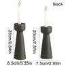 Lujoso juego de 2 candelabros de pilar Contenedor de vela perfumada Candelabros de cerámica para velas cónicas Grandes Pequeños Adorno de yeso Decoración artística para el hogar Regalos de boda