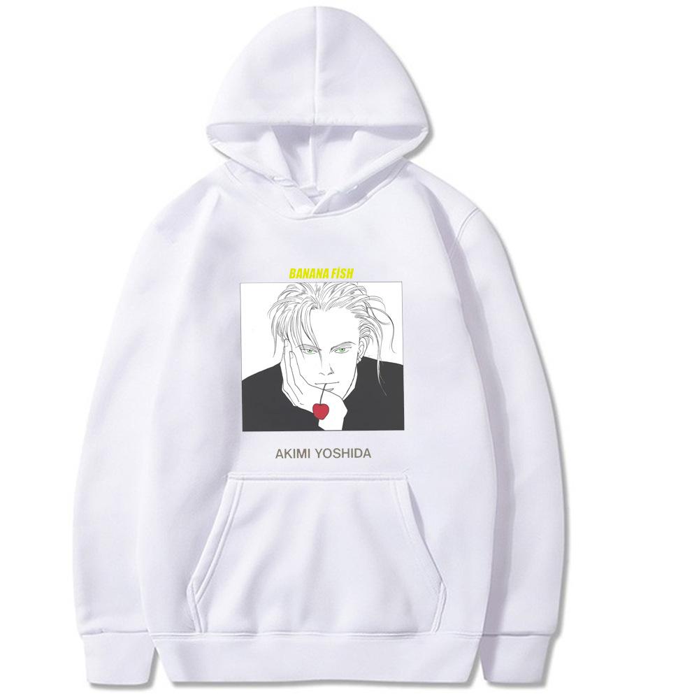 Banana Fish Autunm Winter Printed Men Hoodie Brand Hoody Y2K Clothes Vintage Fashion Casual Unisex Long Sleeve Pullovers