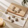 Retro Leopardendruck geometrische Ohrringe, Halsketten, Schmucksets, Nischendesign-Sinn, Herbst- und Wintertemperament, fortgeschrittener Sinn