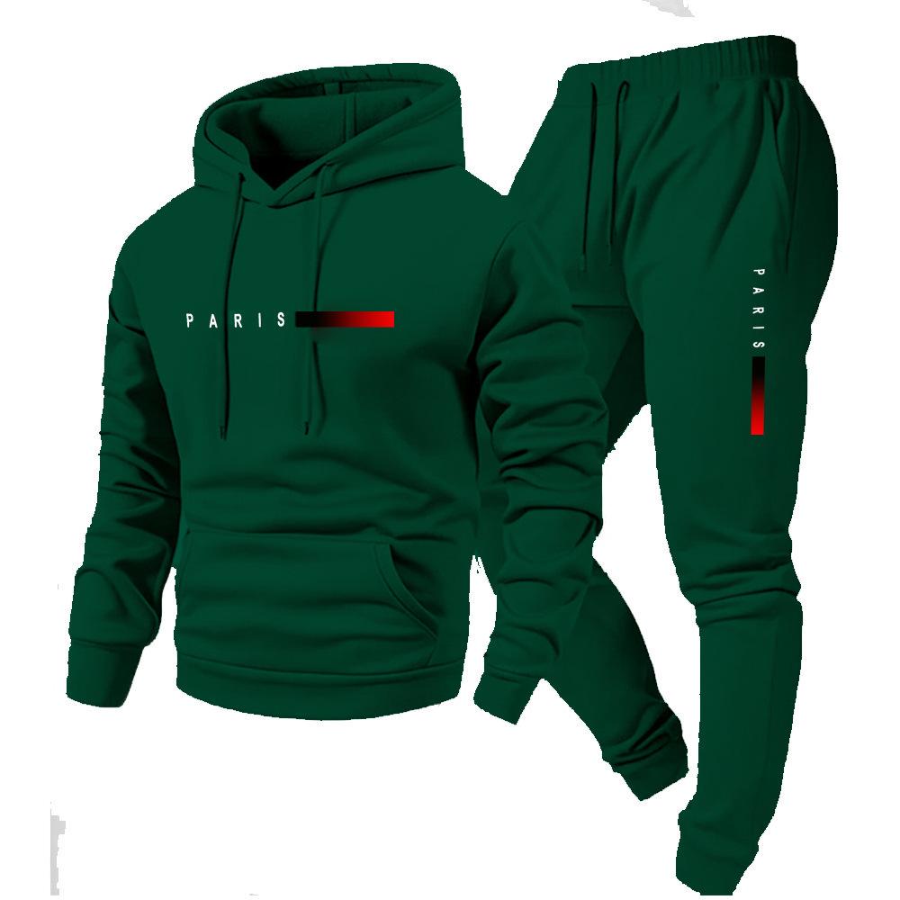 2025 Men's Hoodie & Joggers Set: Printed Logo, Loose Fit, Long Sleeve