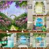 Cortină de Duș Lavabilă de Înaltă Calitate Peisaj Natural 3D Material Impermeabil Decor Baie Mare 240X180 Cortină de Duș Imprimată