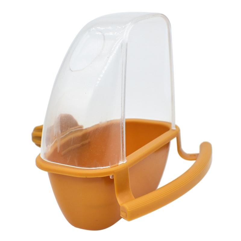 Parakeet Food Dispenser No Mess Plastic Parrot Feeder with Perch Cage Accessories for Small Bird Cockatiel Finch