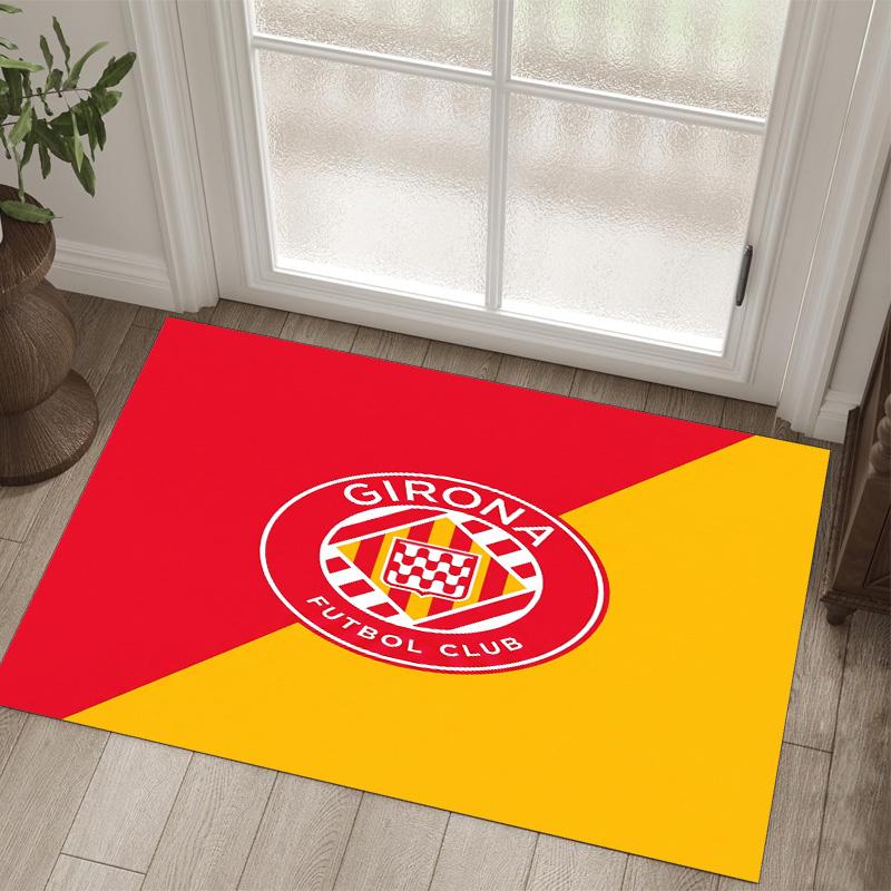 Girona FC Design Crystal Velvet Carpet Cozy Non?Slip Printed Rug For Bedroom Living Room Entrance