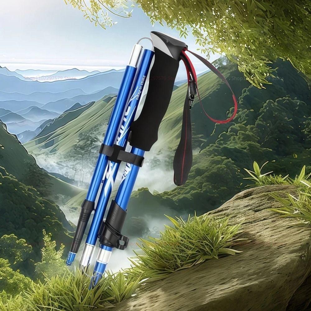 Quick Adjustable Locks Cross Country Cane EVA Wading Staff Outdoor Trekking Poles  Hiking Equipment