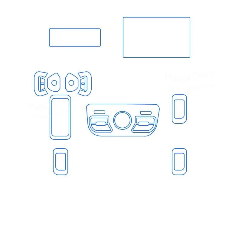 For GEELY STARSHIP 7 2025 2026 TPU Car Navigation Screen Film Gearbox Protective Sticker Anti-scratch Interior Accessories