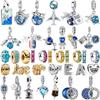 Fashion Airplane Travel Earth Charms Metal Planet Astronaut Earrings Beads Fit Original Bracelets Fine Make Your Own Accessory Elegant Beautiful