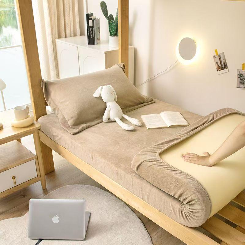 Winter Plüsch Warmer Matratzenbezug Bett Spannbettlaken Gepolsterter Matratzenbezug Samtweich Bettlaken Pad Schutz Mehrere Größen