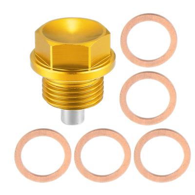 X AUTOHAUX Oil Drain Plug Magnetic Aluminum Sump Drain Nut