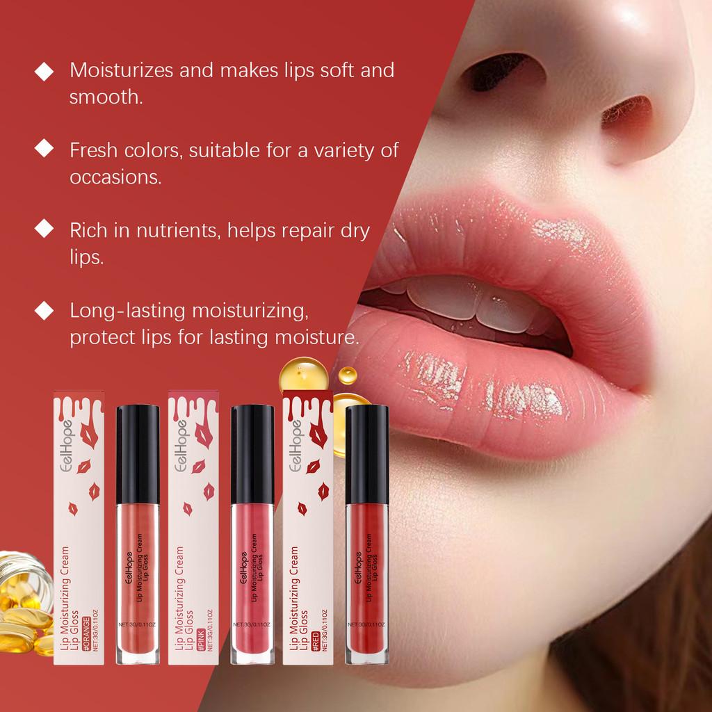 Eelhope Moisturizing Lip Gloss Hydrating Shimmering Colorful Lip Tint Glossy Finish