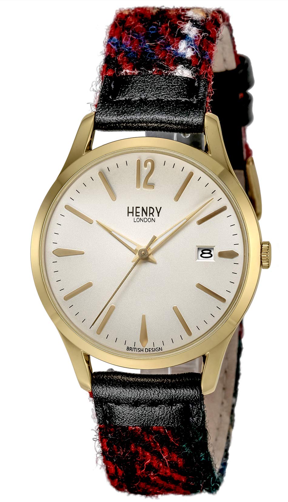 

Henry London Watch HL39-S-0430, 38.5mm, Ivory Dial, Stainless Steel Crystal, Quartz Movement, Interchangeable Strap, Officially Imported, Red