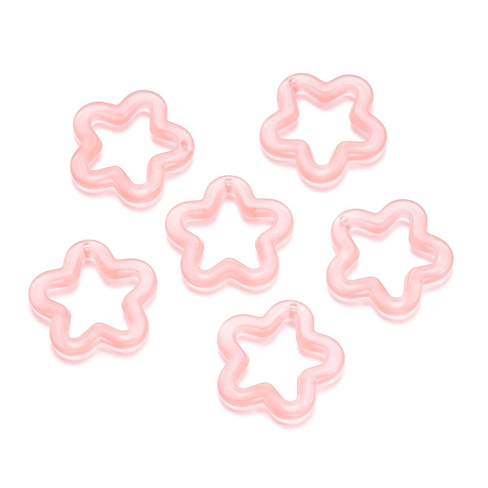 10Pcs/Lot Colorful Acrylic Five-Pointed Star Loose Pendent For DIY Necklace Bracelet Jewelry Making Accessories Supplies