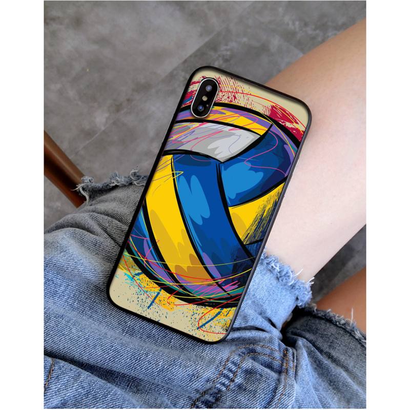 YNDFCNB I love Volleyball Phone Case for iphone 11 12 Mini Pro Max X XS MAX 6 6s 7 8 Plus 5 5S 5SE XR SE2020