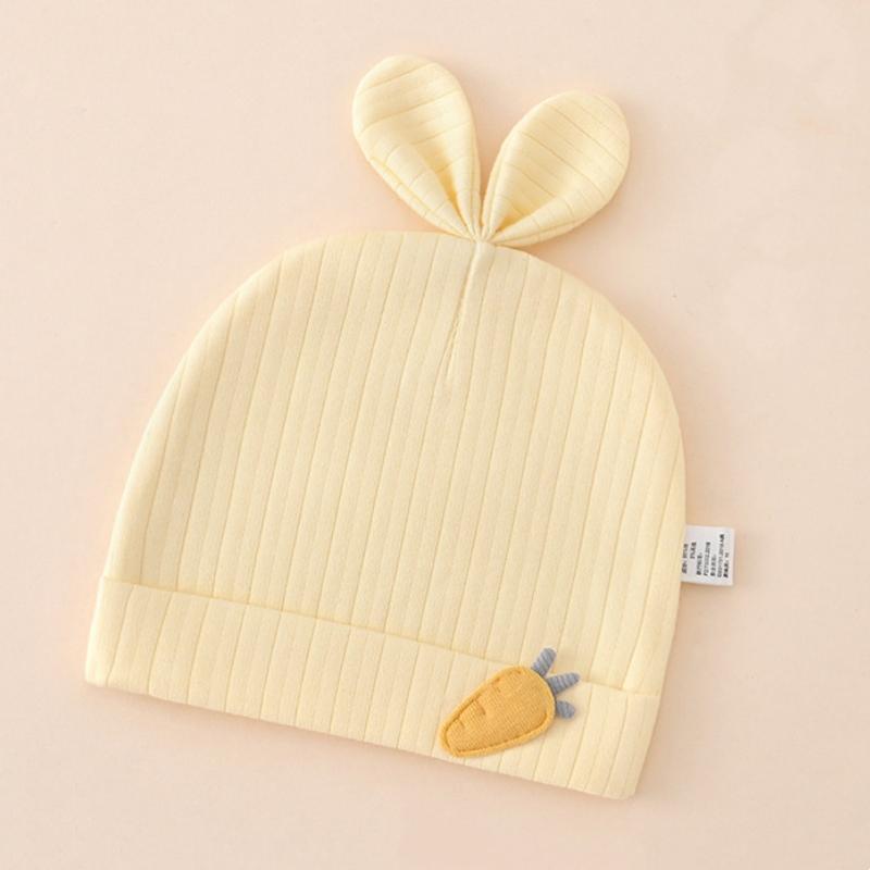Beanie Cute Hat Newborn Infant For Solid Color Head Dress Windproof Cotton Hats Unisex for Babies Boys GirlsInfant Accessories