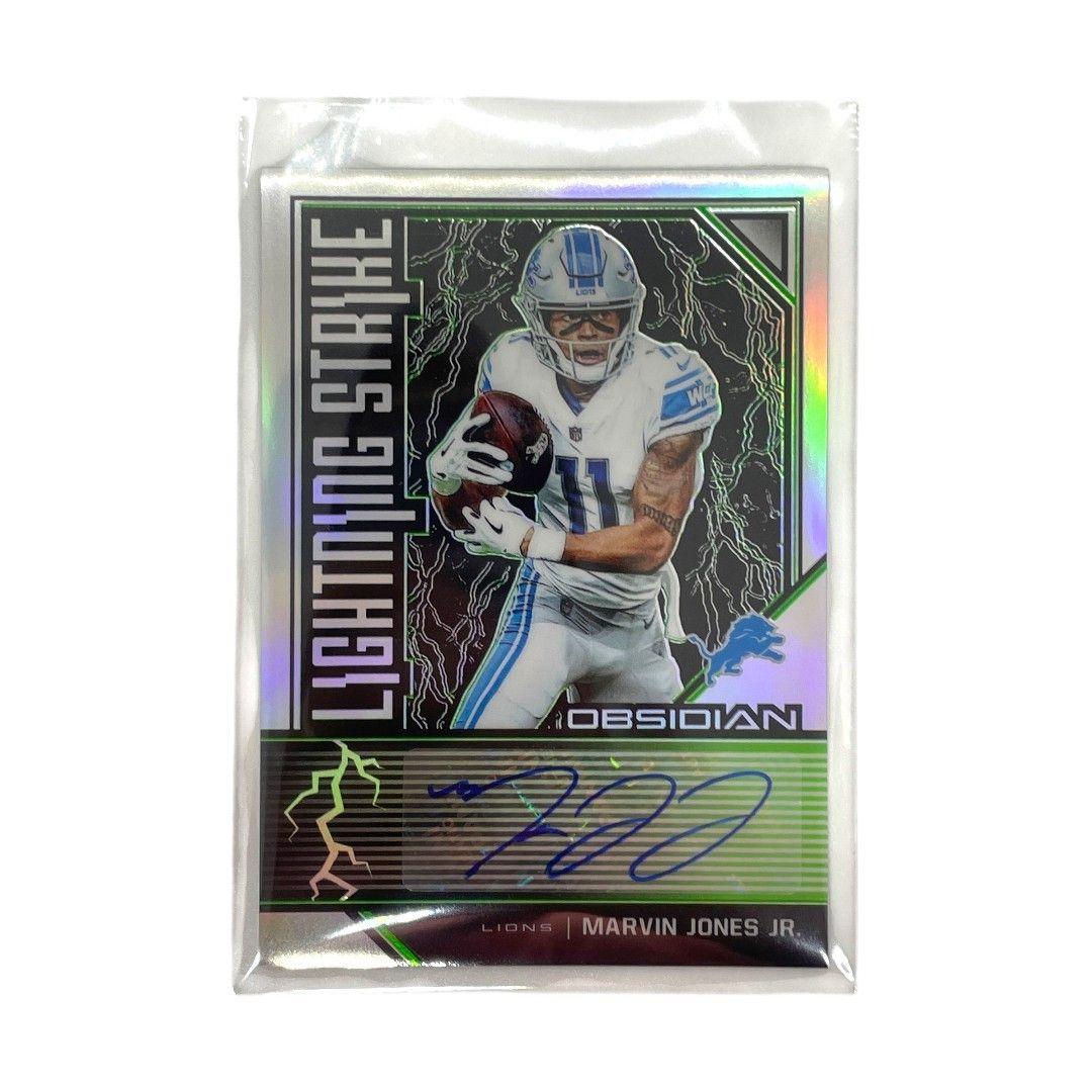 Used PANINI NFL Card OBSIDIAN LIGHTNING STRIKE MARVIN JONES JR. DETROIT LIONS 22/25 #LS-MJO Free Shipping Used IT1