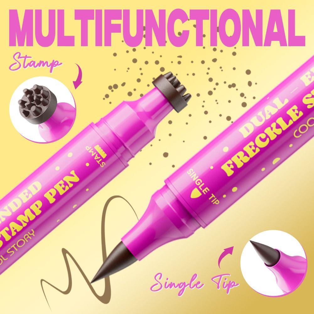 Dual-Ended Freckle Makeup Pencil Smudge-proof Freckle Pen High Quality Faux Freckle Stamp