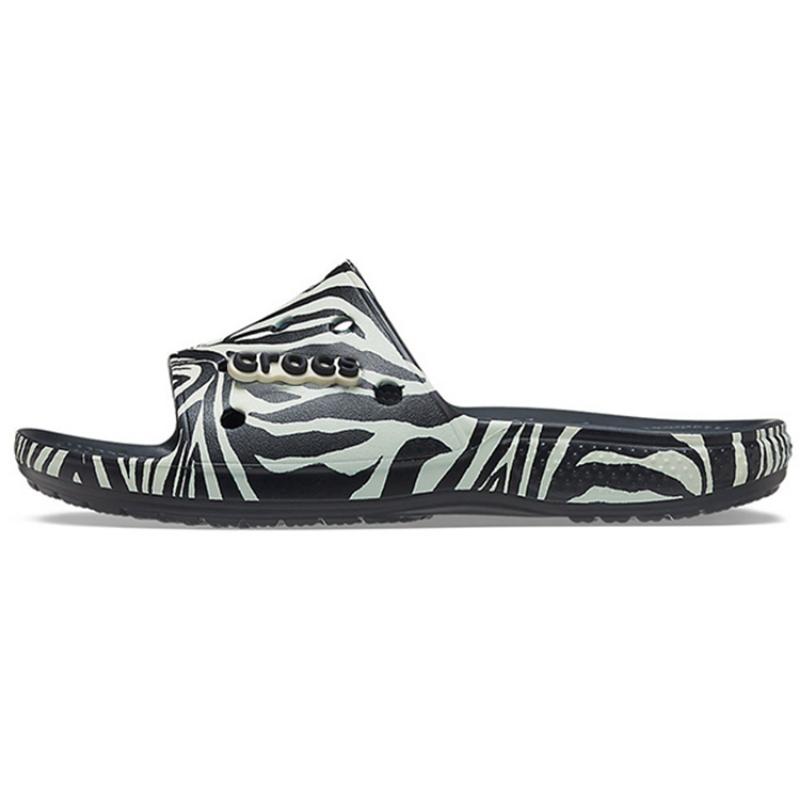 Crocs Casual & Fashion Flat Slipper Women's Black Zebra