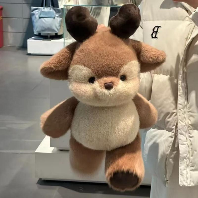 Peluche Raton Laveur Kawaii des Highlands 55cm - Animal en Peluche Cerf qui Court Câlinable Fabriqué avec un Tissu Doux Premium, Compagnon Apaisant