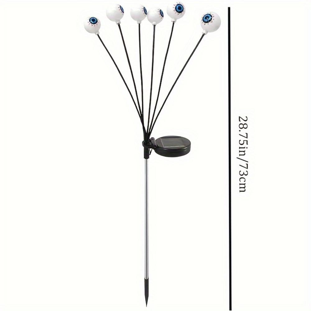 Horror Augapfel Solar Gartenleuchte Halloween Dekoration Außen Schwingende Glühwürmchen, Geisterlichter Solar für Rasen, Terrasse, Partydekoration