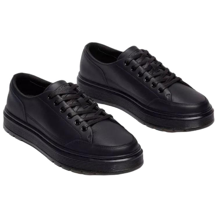 Dr. Martens Brookline Leather Comfortable Versatile Low-Top Casual Shoes Unisex Casual Shoes Black 41542001