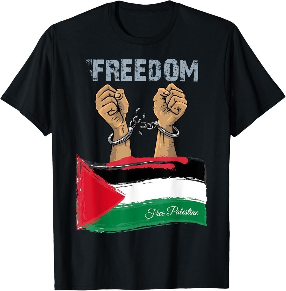 Freedom for Palestinians - Free Gaza Palestine Flag Arabic Unisex T-Shirt XXXL