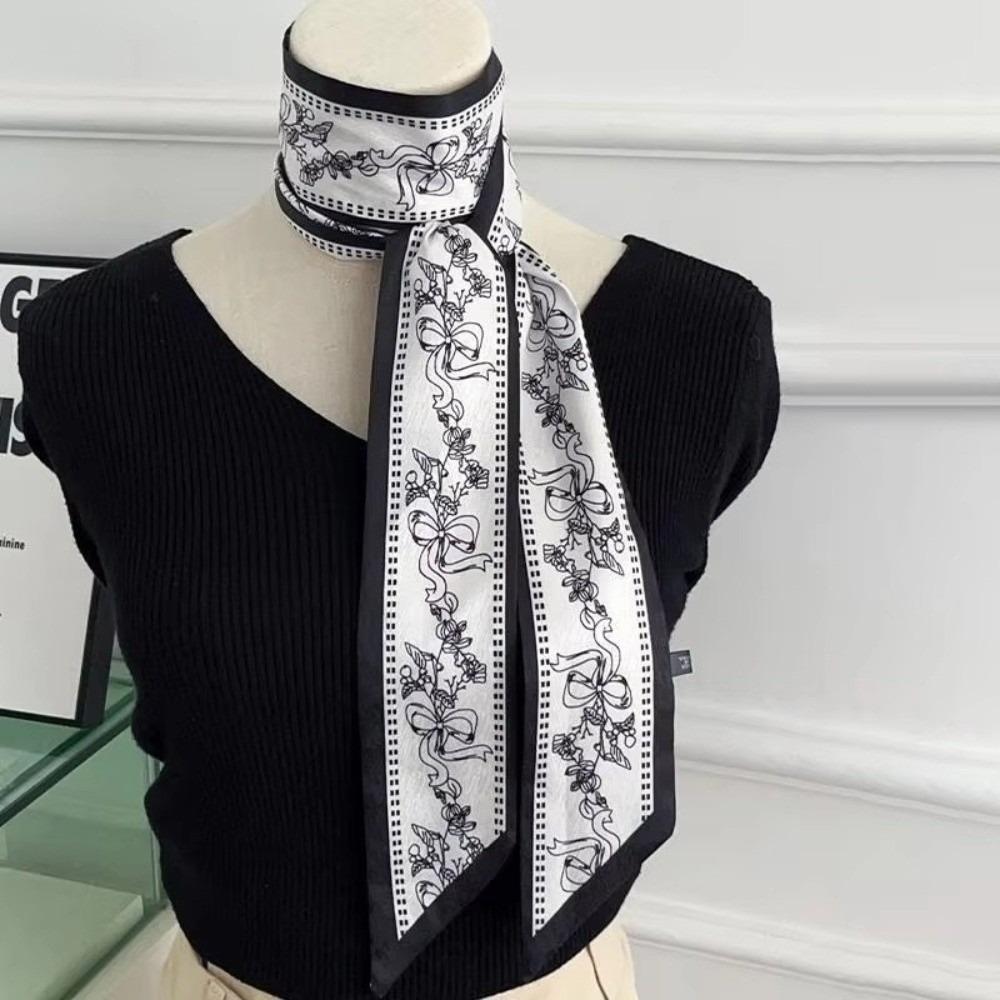 Multi-Function Long Narrow Scarf Decorative Vintage Headband New Bag Tie Decoration Daily Wear