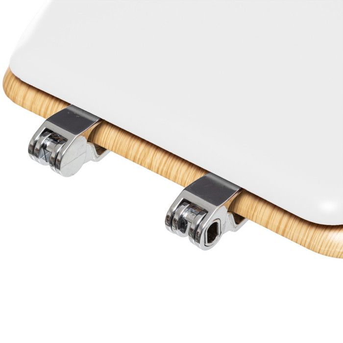 Abattant WC Bois + Zinc "Modern Color" Atmosphéra - Blanc