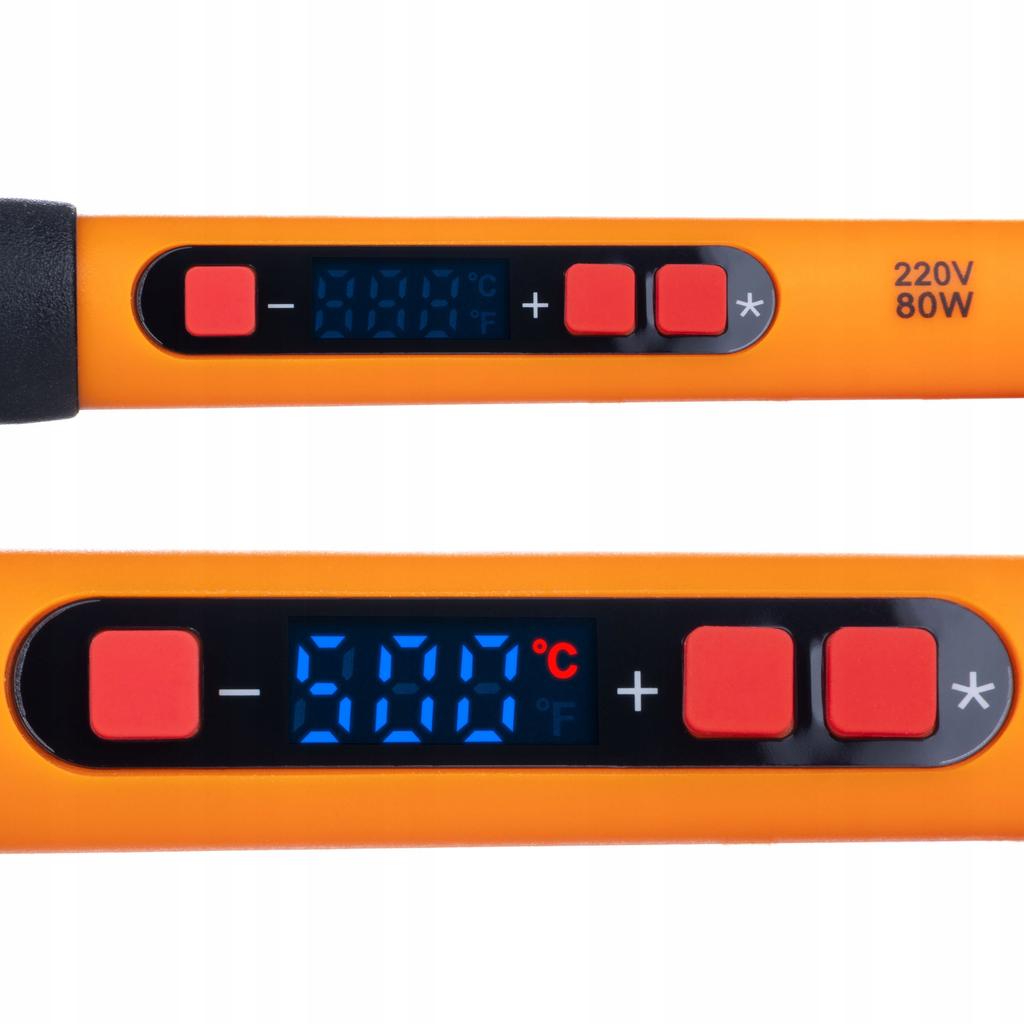 Rosfix Set Start 80W LCD 11w1 – Zestaw Lutowniczy z 6 Grotami i Odsysaczem | Zakres Temperatury 180–500°C | ESD | Organizer