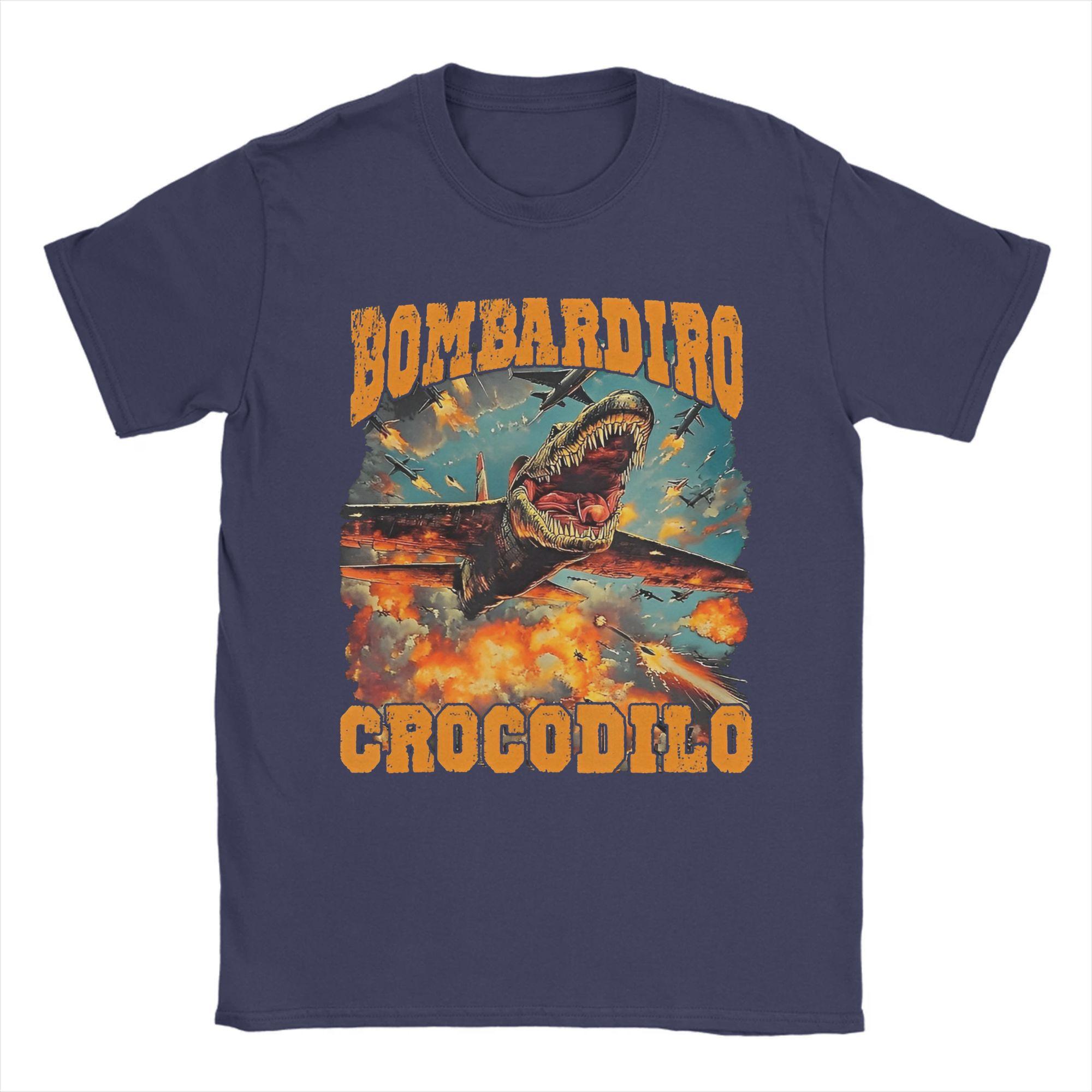 

Мужская Женская Футболка с Принтом Bombardiro Crocodilo Смешная Футболка Tee из Чистого Хлопка Одежда 4XL