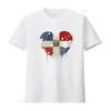 Love Dominican Republic Flag Heart Shaped Distressed Design 100 Cotton Unisexs T Shirt Vintage Unisex Stylish Slightly