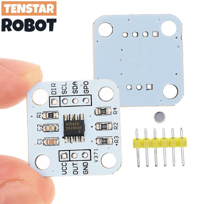 TENSTAR 2pcs AS5600 Magnetic Encoder Induction Angle Measurement Sensor Module 12bit High Precision