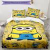 3pcs Duvet Cover Set (1*Duvet Cover + 2*Pillowcase, Without Core), Minions Print Soft All‑Season Bedding Set, Home Bedroom Decor Gift