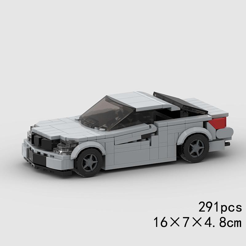 MOC Auto Geschwindigkeit R34 488 Pickup R32 Rennfahrzeug Modellbaustein Super Rennstein Weihnachtsgeschenk Stadt Technisch Rallye Sport