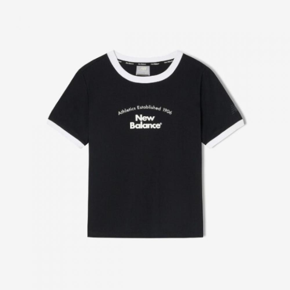 

New Balance Women Ringer T shirT Black Nbnef2w512 19 NBNEF2W51219/L