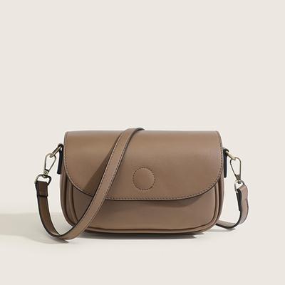 New Versatile Shoulder Women's Bag Wide Shoulder Strap Simple Saddle Crossbody Bag Premium Handbag