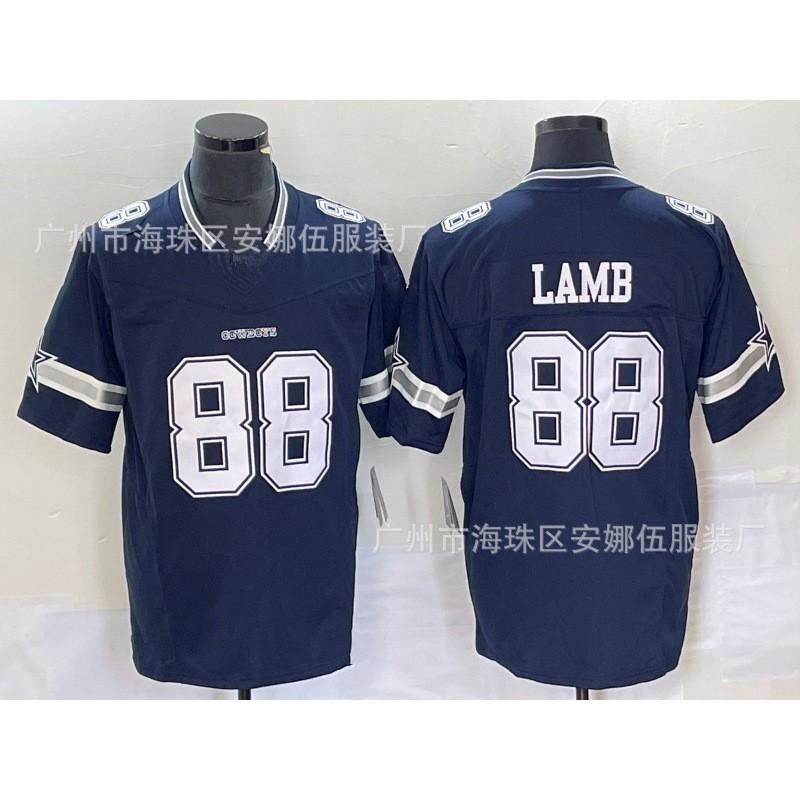 Mens American Football Jersey Dallas Cowboys Style Cotton Blend Performance Sportswear Rugby Training Game