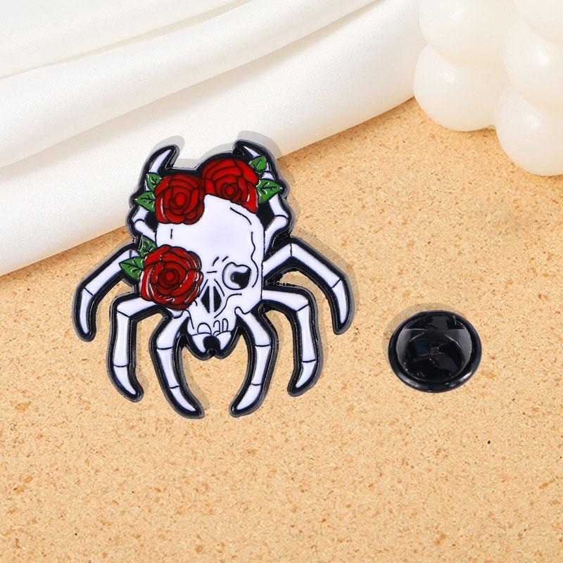 Popular Series Brooch Pumpkin Skull Ghost Alloy Oil Drip Metal Cartoon Punk Horror Badge