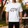 Men's 1776 Independence Day Ice Silk T-Shirt Casual Sport Short Sleeve Tee Lightweight Breathable Fabric Comfortable Fit