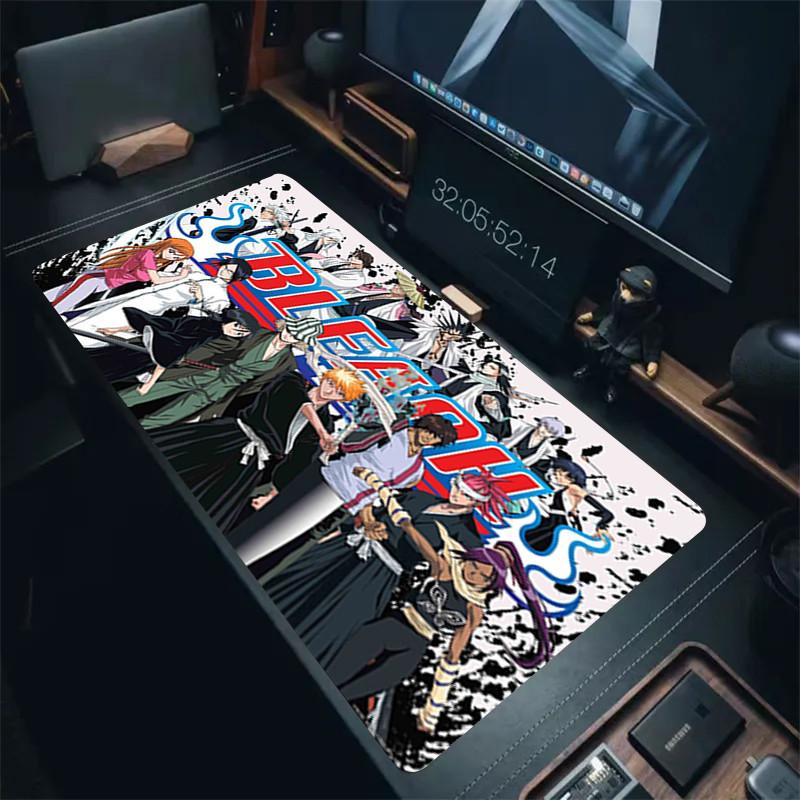 HD Anime Mauspads XXL Bleach Mauspads Kurosaki Ichigo Große Computer-Mausmatten Gummi Manga Schreibtischmatten 40x90CM Große Laptop-Matten