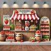 Strawberry Market Photography Backdrop 1st Birthday Sweet Girl Photo 7x5ft