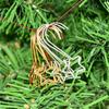 20Pcs/Pack Pentagram Shaped Xmas Tree Hanging Pendant Metal Xmas Wreath Hanger  Storage Tool