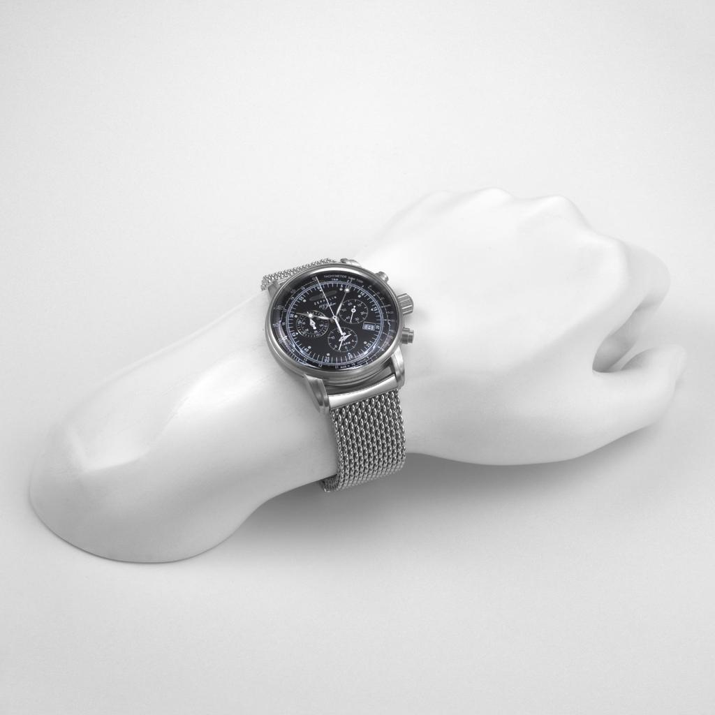 Armbanduhr Special Edition 100 Jahre 100. Jubiläum Schwarzes Zifferblatt Edelstahl Quarz 43MM Deutschland Uhr Silber [Zeppelin] 7680-M2 Herren [Artikel]