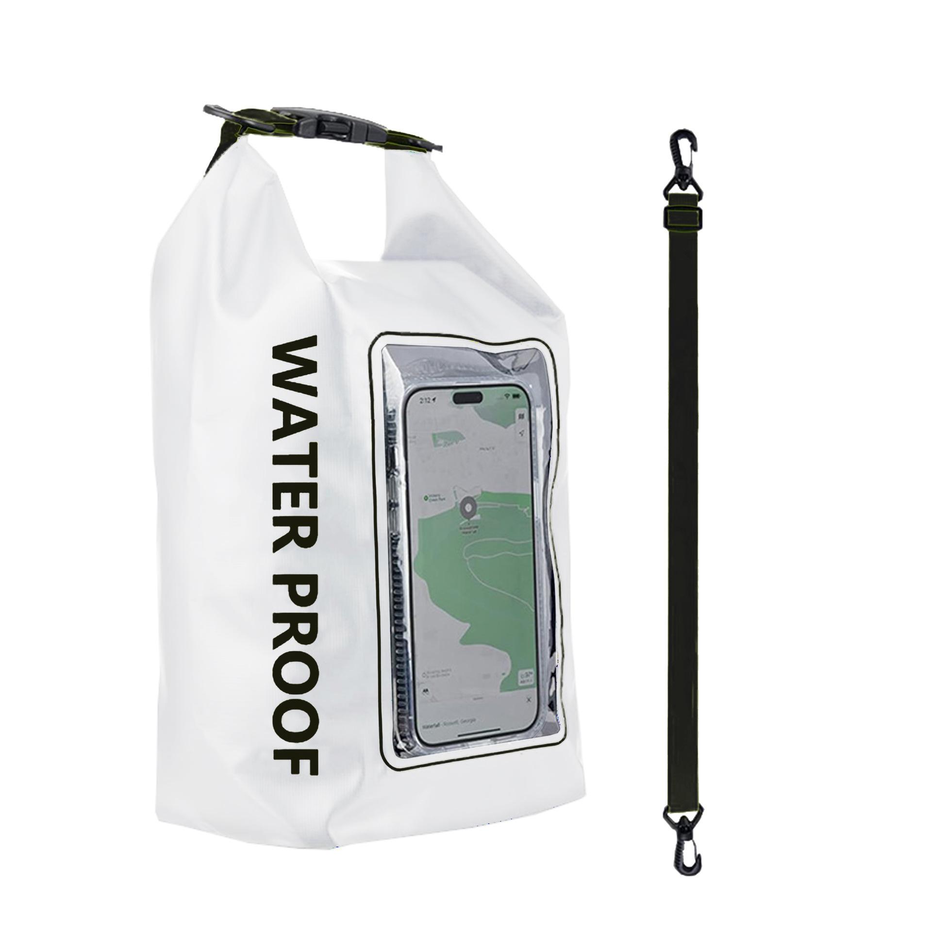 Outdoor Multifunctional Waterproof Bucket Bag 5L Waterproof Bag Swimming Oblique Span Bag Pvc Mobile Phone Waterproof Bag 5l (12 colors in stock) белый