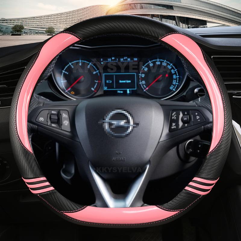 Carbon Fiber Car Steering Wheel Cover For Opel Astra (K) Corsa (E) Karl 2014-2022 Crossland X Grandland X Insignia